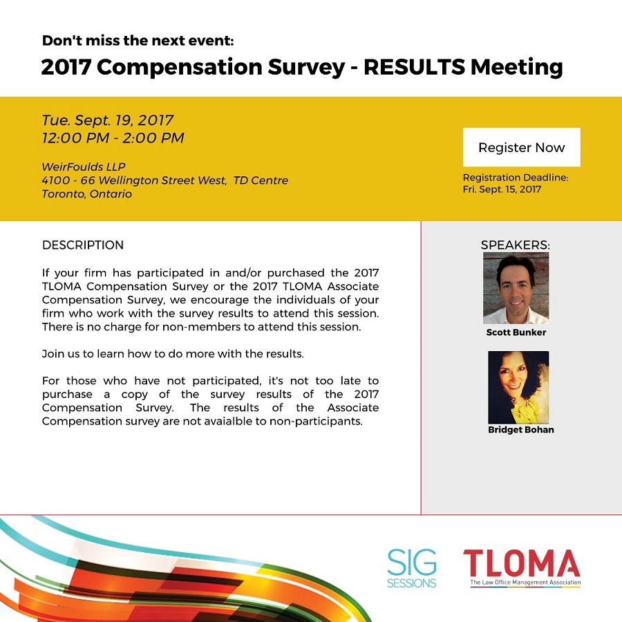 Interruption Ad - TLOMA - Compensation Survey Results -September 19, 2017