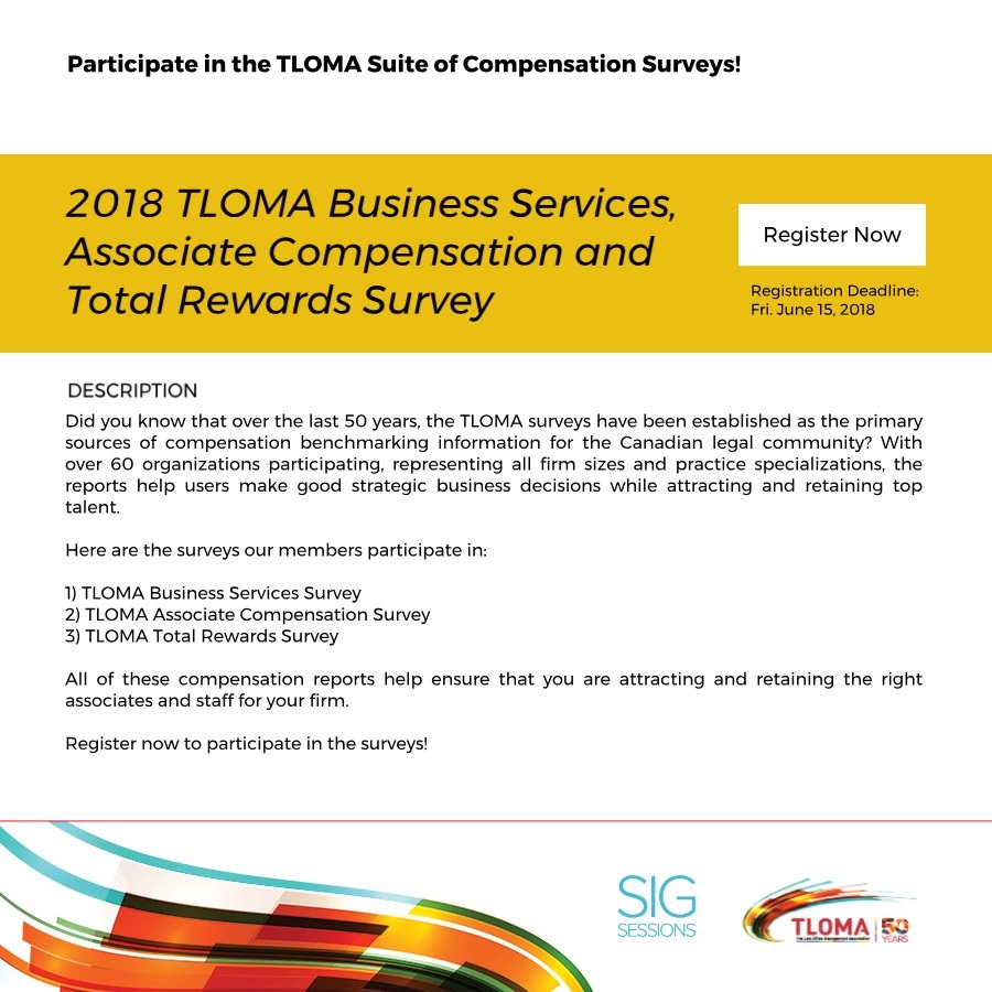 Interruption Ad - TLOMA - 2018 TLOMA Suite of Compensation Surveys