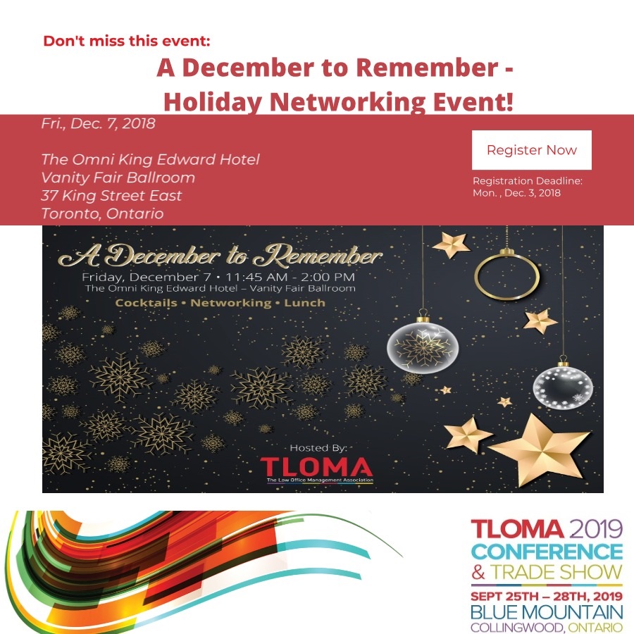 TLOMA - December Networking Event - December 7, 2018