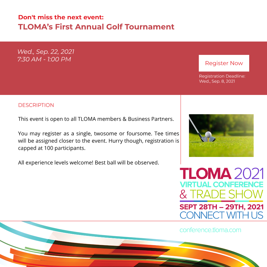 Interruption Ad - TLOMA - Golf Tournament - Sept 22, 2021