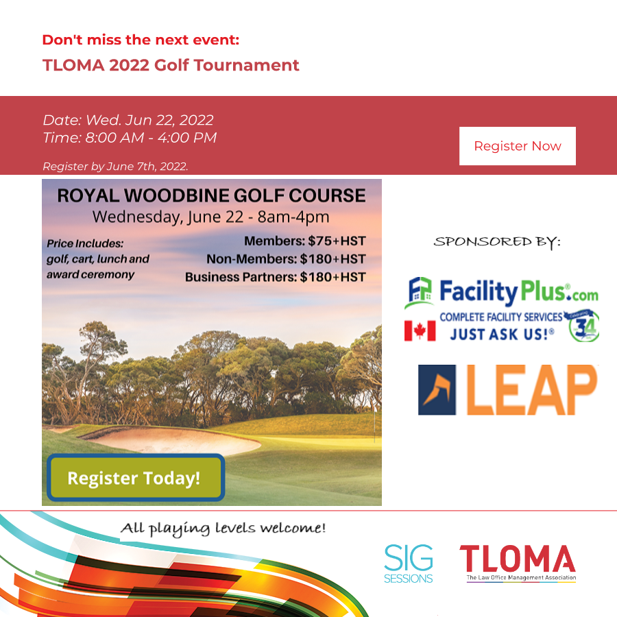 Event sponsor for Golf Tournament - Leap & Facility Plus