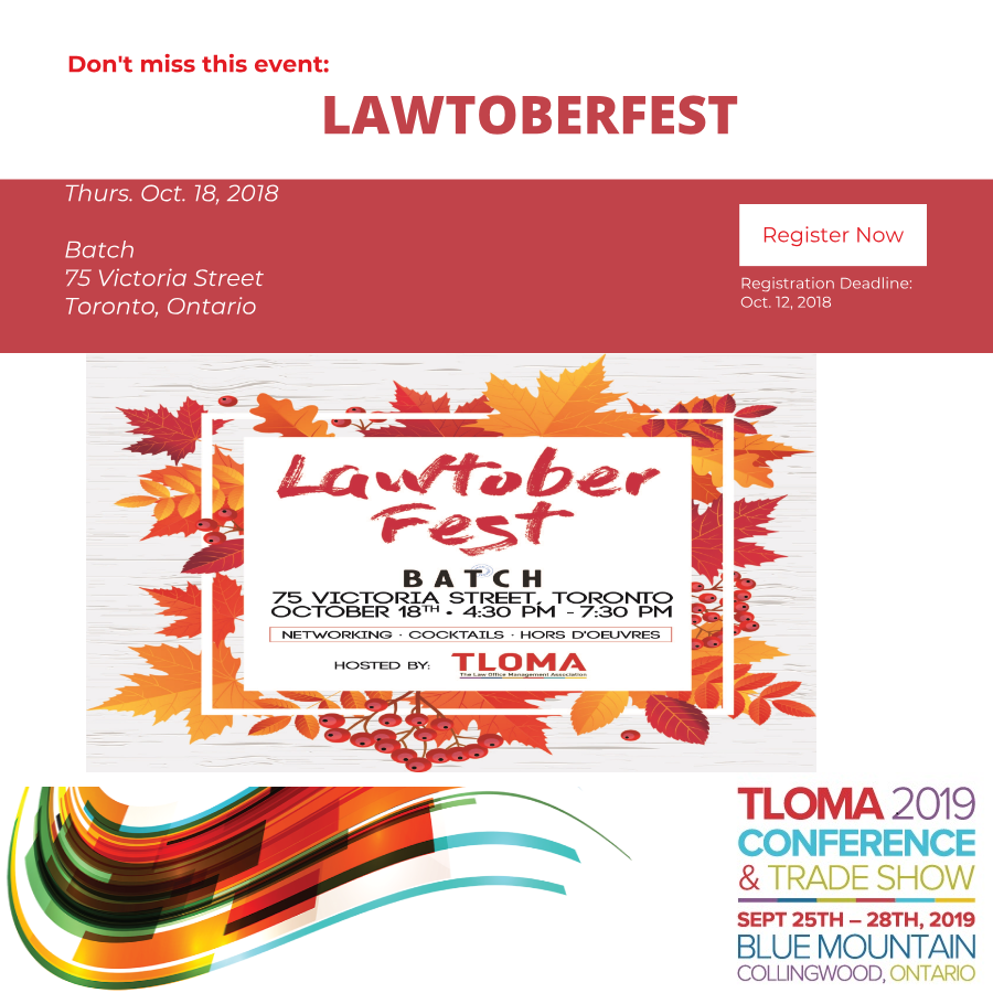 Interruption Ad - Lawtoberfest - A TLOMA Fall Networking Event - October 18, 2018