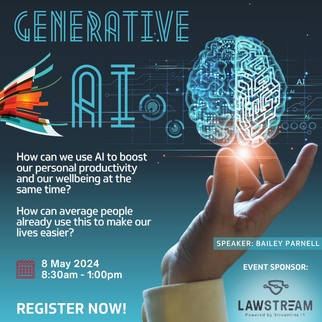 PD Event - half page ad Generative AI - LawStream - May 8 HalfPage