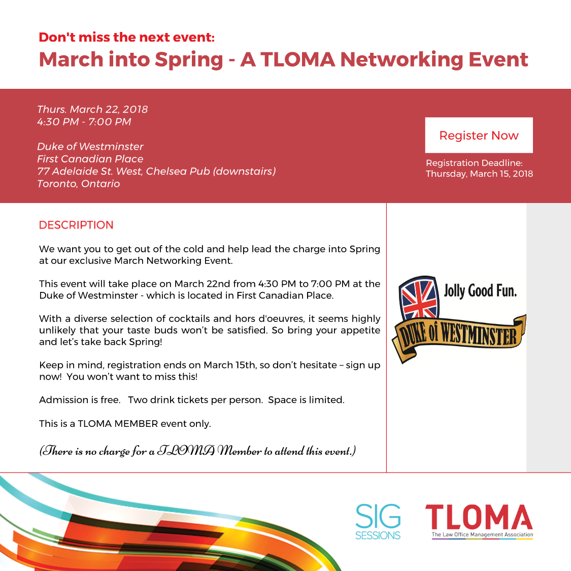 TLOMA Interruption Ad - Spring Fling - March 22, 2018