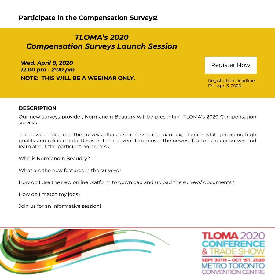 TLOMA - Interruption Ad - TLOMA's 2020 Compensation Surveys Launch - April 8, 2020