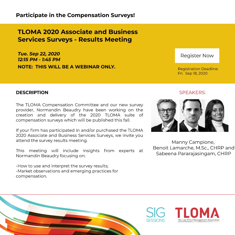 Interruption Ad - TLOMA - Compensation Surveys - Results - Sep 22, 2020