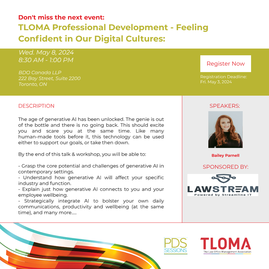 PD Event - TLOMA Professional Development - Feeling Confident in Our Digital Cultures: - May 8/24